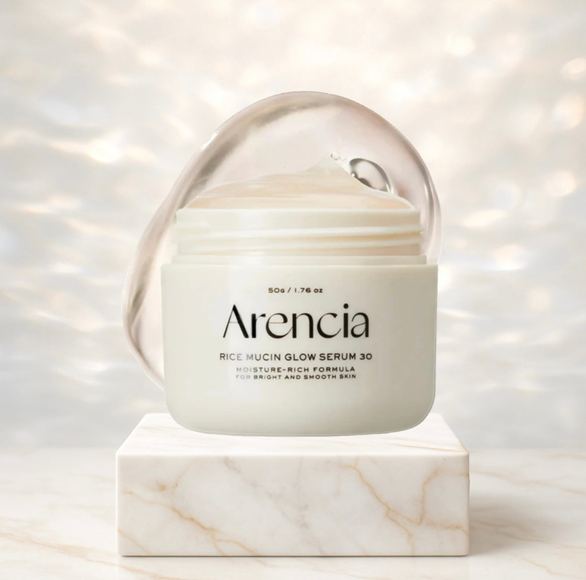 Arencia – Rice Mucin Glow
Serum 30 ml